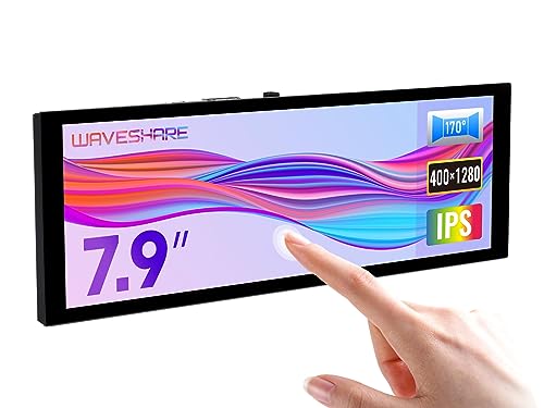 waveshare 7.9inch Capacitive Touch Display Compatible with Raspberry Pi 5/4B/3B+/3A+/CM3/3+/4 400×1280 Resolution IPS DSI Interface