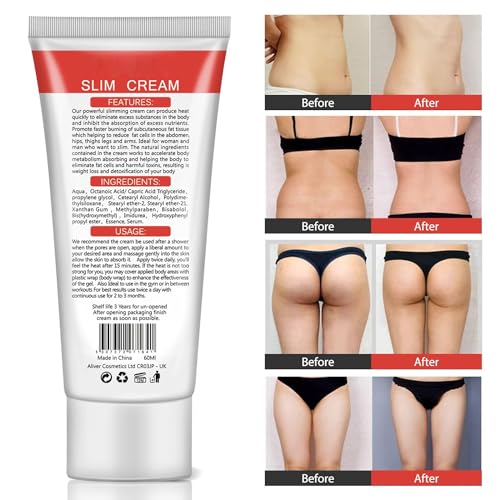 sefudun 2 Pack Hot Cream, Slimming Fat Burning Cream for Belly, Waist, & Buttocks. That Burns Moisturizing Firming - Goodbye Cellulite Women/Men Weight Loss, 60.0 milliliters