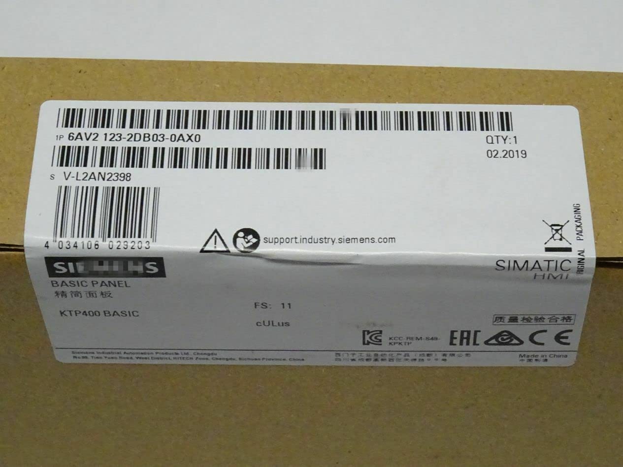 6AV2123-2DB03-0AX0 KTP 400 Series Touch Screen HMI 4.3 Inch 6AV2 123-2DB03-0AX0 Sealed in Box 1 Year Warranty