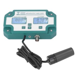 Water Quality Meter 6 in 1 TDS EC SG Salt Temperature Tester Salinity Monitor Real Time Transmission WiFi Connection Water Quality Detector Water Monitor