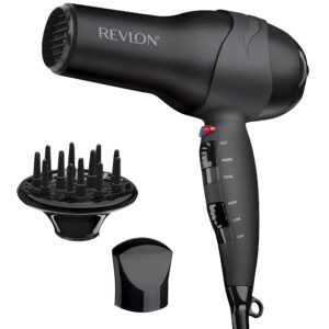 revlon turbo hair dryer | 1875 watts of maximum shine, fast dry (black)