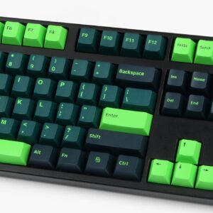 Gaming Keycaps Set Doubleshot PBT Keycap Set for Cherry 3000 for Mechanical Gaming Keyboard (Dark Green)