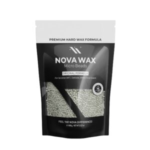 NOVA Wax 1000g (2.2lb) Hard Waxing Beads for Painless Hair Removal, Perfect for Brazilian, Bikini, Face, Legs, Underarm, Back, and Chest - Ideal for Sensitive Skin – Original Floral Scented Formula