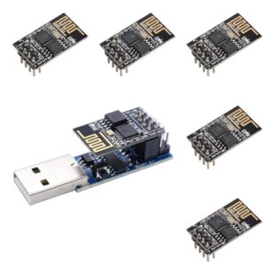 bundle of usb to esp8266 esp-01 esp-01s prog wifi programmer + esp8266 esp-01s 4mb module