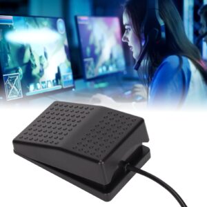 USB Foot Pedal Switch Gaming, One Key Control Program Computer Mouse Keyboard with Indicator Light, Pedal Mechanical Switch, for Zoom, Transcription Key Settings, Factory Testing, Instrument Control