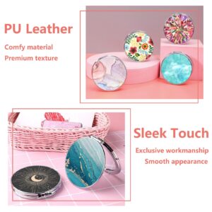 Acedada Compact Mirror, Pocket Mirror, Small Mirror for Purse, Portable Mini Travel Makeup Mirror, Folding Handheld Double-Sided 1x/2x Magnifying Compact Mirror for Women Girls - Eye