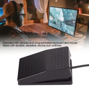 USB Foot Pedal Switch Gaming, One Key Control Program Computer Mouse Keyboard with Indicator Light, Pedal Mechanical Switch, for Zoom, Transcription Key Settings, Factory Testing, Instrument Control