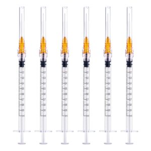 1ml/cc disposable syringe with 25 gauge 1 inch,individual package,pack of 20