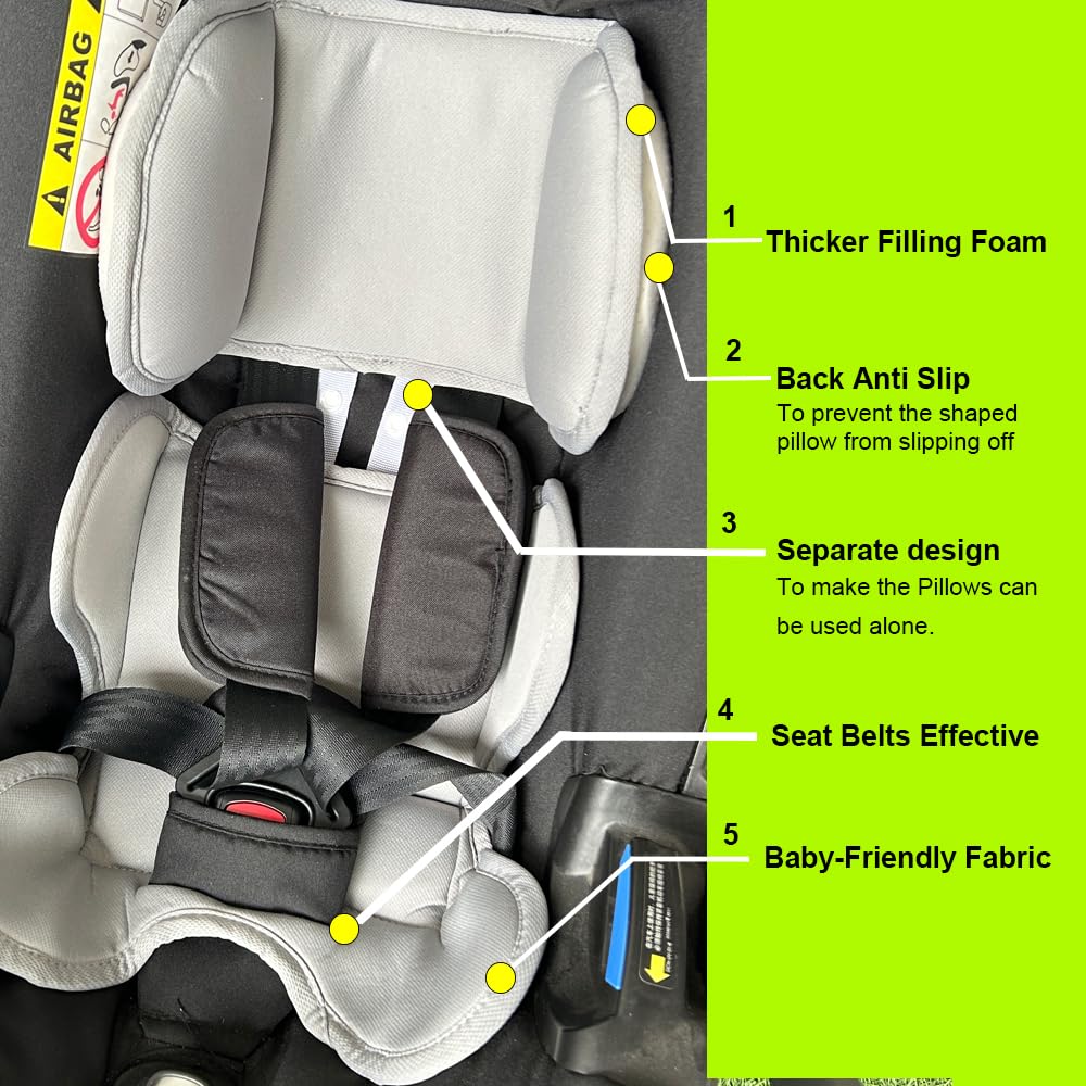 AICTIMO Head and Body Support Pillow Compatible with Doona Car Seat Strollers,Stroller Cushion