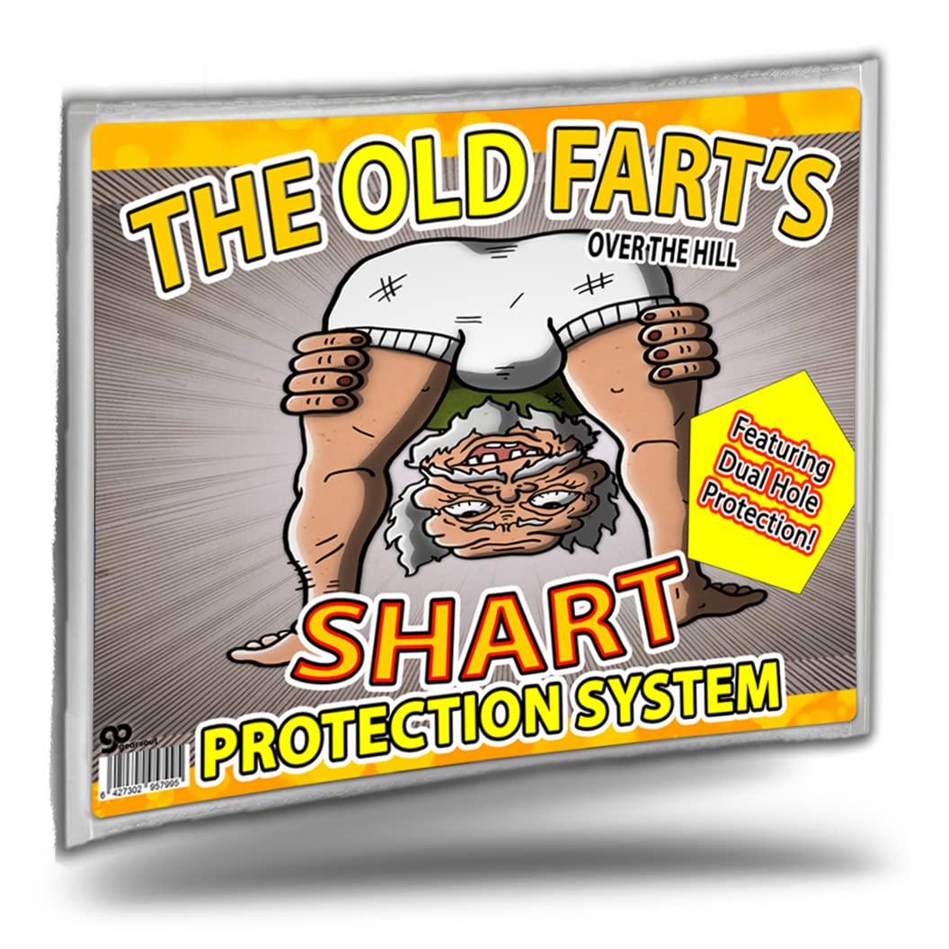 Old Farts Over The Hill Diaper - Shart Protection System Adult Diaper Gag Gift, Funny Over-The-Hill Prank Gift for Men, Disposable One Size Fits Most OSFM OTH