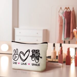 Gerrii 6 Dance Makeup Bag Dancer Cosmetic Bags Recitals Dance Team Gifts Ballet Toiletry Zipper Pouch Portable Ballerina Travel Case Accessories for Women Girl Dance Lover Dance Team(Classic)