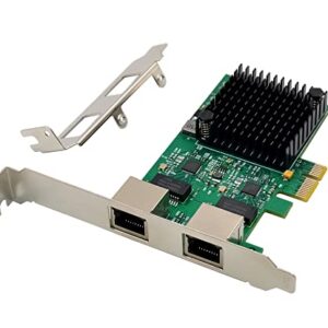 Dual-Port 2.5GBase-T PCIe Network Adapter RTL8125B 2500/1000/100Mbps PCI Express Gigabit Ethernet NIC Card RJ45 LAN Controller