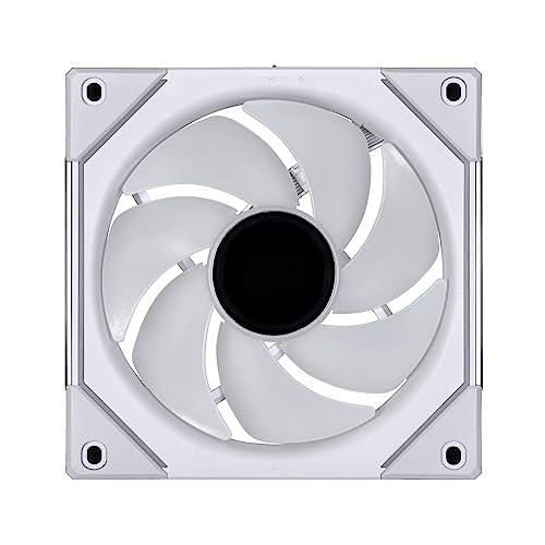 Lian Li UNI Fan SL-Infinity 120-Triple Pack-ARGB Fan-Infinity Mirror-Daisy-Chain Design-Customizable Lighting Effects-One Cable Connection-with Controller-White-(UF-SLIN120-3W)