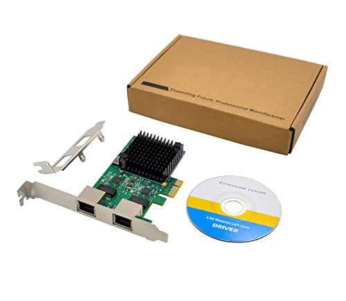 Dual-Port 2.5GBase-T PCIe Network Adapter RTL8125B 2500/1000/100Mbps PCI Express Gigabit Ethernet NIC Card RJ45 LAN Controller