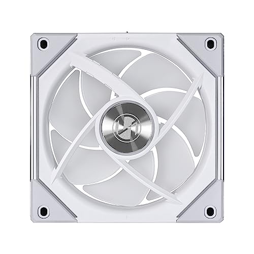 Lian Li UNI Fan SL-Infinity 120-Triple Pack-ARGB Fan-Infinity Mirror-Daisy-Chain Design-Customizable Lighting Effects-One Cable Connection-with Controller-White-(UF-SLIN120-3W)