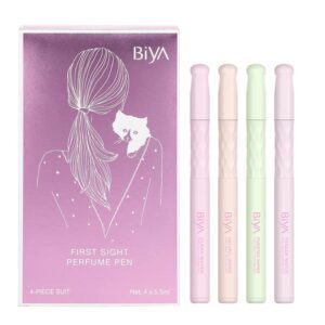 BYVUTE Solid Perfume Stick, 4 PCS Fruity and Floral Scent Fragrance Crayons Set for Women Girls