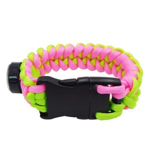 Bracelet USB Flash Drives Thumb Drive pendrives for Travel Companion and Outdoor Sports Lovers (32GB Pink-Yellow)