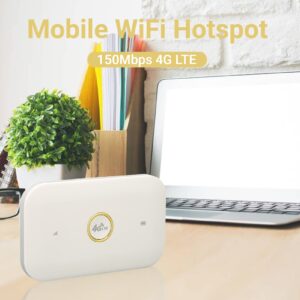 Mobile Hotspot, 150Mbps 4G LTE Router, Connect Up to 12 Devices, Portable Mini Mobile Hotspot with USB Charging Cable for Laptop Smartphone