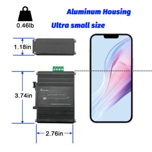 2 Ports Hardened Industrial Gigabit PoE+ Injector 30W Max Per Port 12~48VDC Power Input Support IEEE802.3af/at PoE Device Support 10/100/1000Base-T Compliant with IEEE 802.3ab