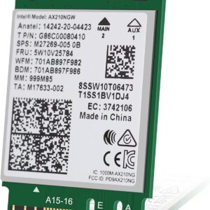 Intel AX210 Tri-Band Wi-Fi 6E Bluetooth 5.3 Network Card for Notebook