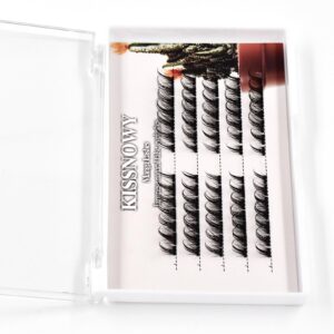 KISSNOWY Manga Lashes Natural Look, Single Individual Lashes Wispy Cluster Lashes Extension for Cosplay Japanese Anime Makeup False Lashes (B-03)