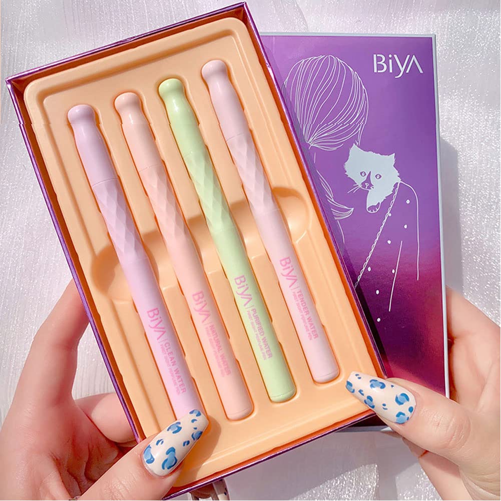 BYVUTE Solid Perfume Stick, 4 PCS Fruity and Floral Scent Fragrance Crayons Set for Women Girls