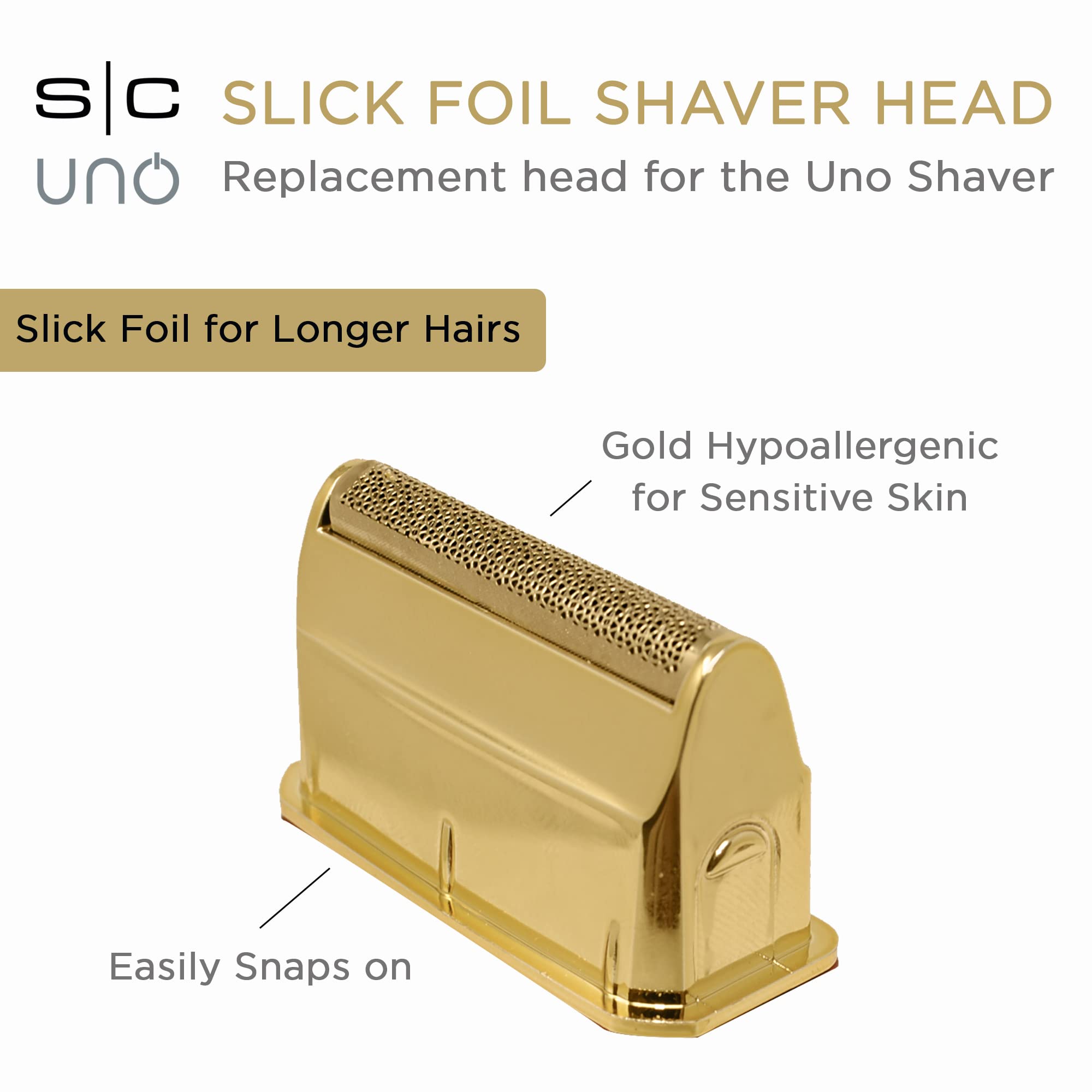 StyleCraft Uno Cordless Foil Shaver, Mini Travel Size, Portable, Gold Titanium Premium Head (Slick Gold)