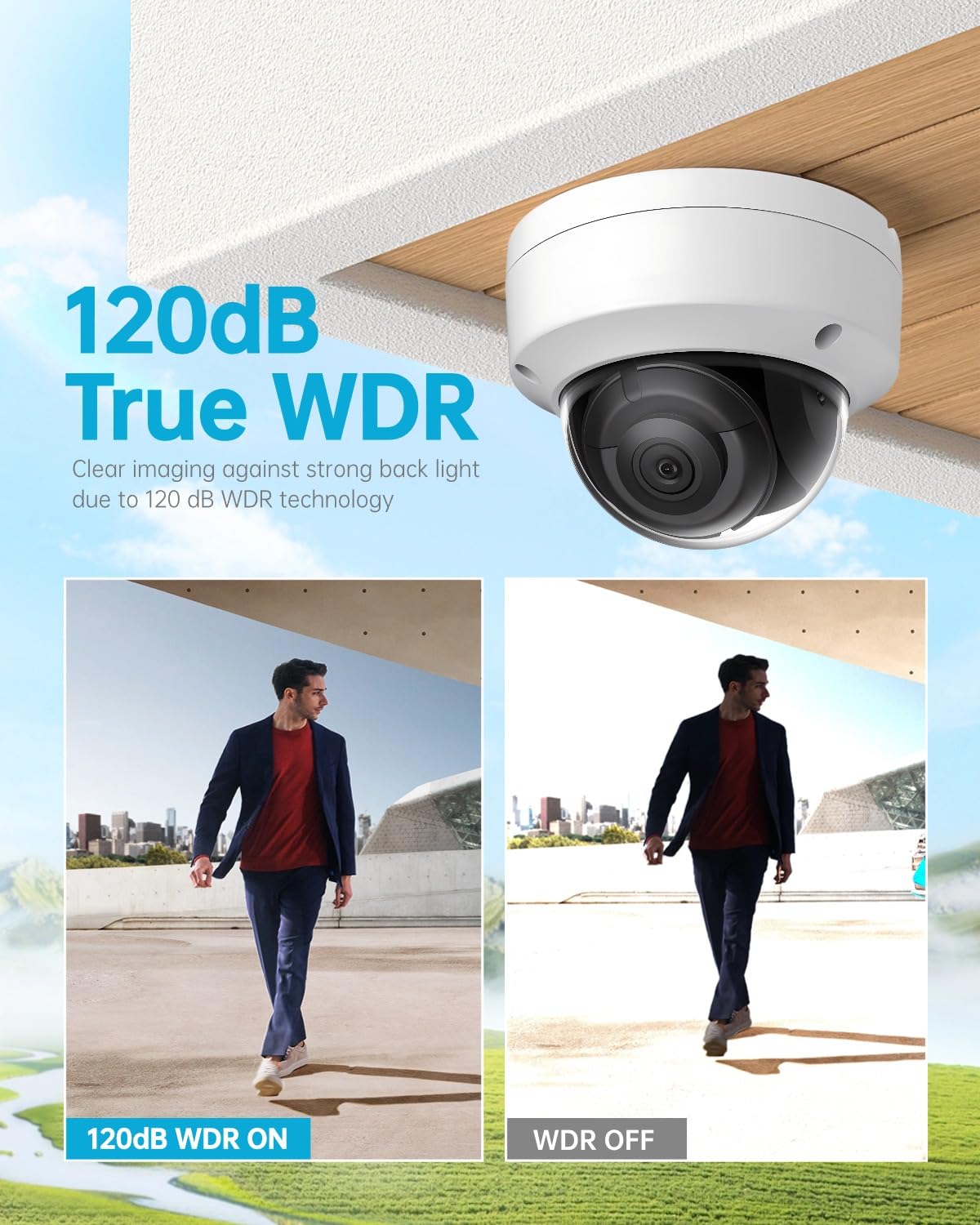 DS-2CD2183G2-I 2.8mm HIK 4K 8MP AcuSense PoE Fixed Dome IP Camera Outdoor Indoor with Human/Vehicle Detection, 120dB WDR, H.265+, 98ft IR Night Vision, Compatible with HIK NVR/Hik-Connect APP