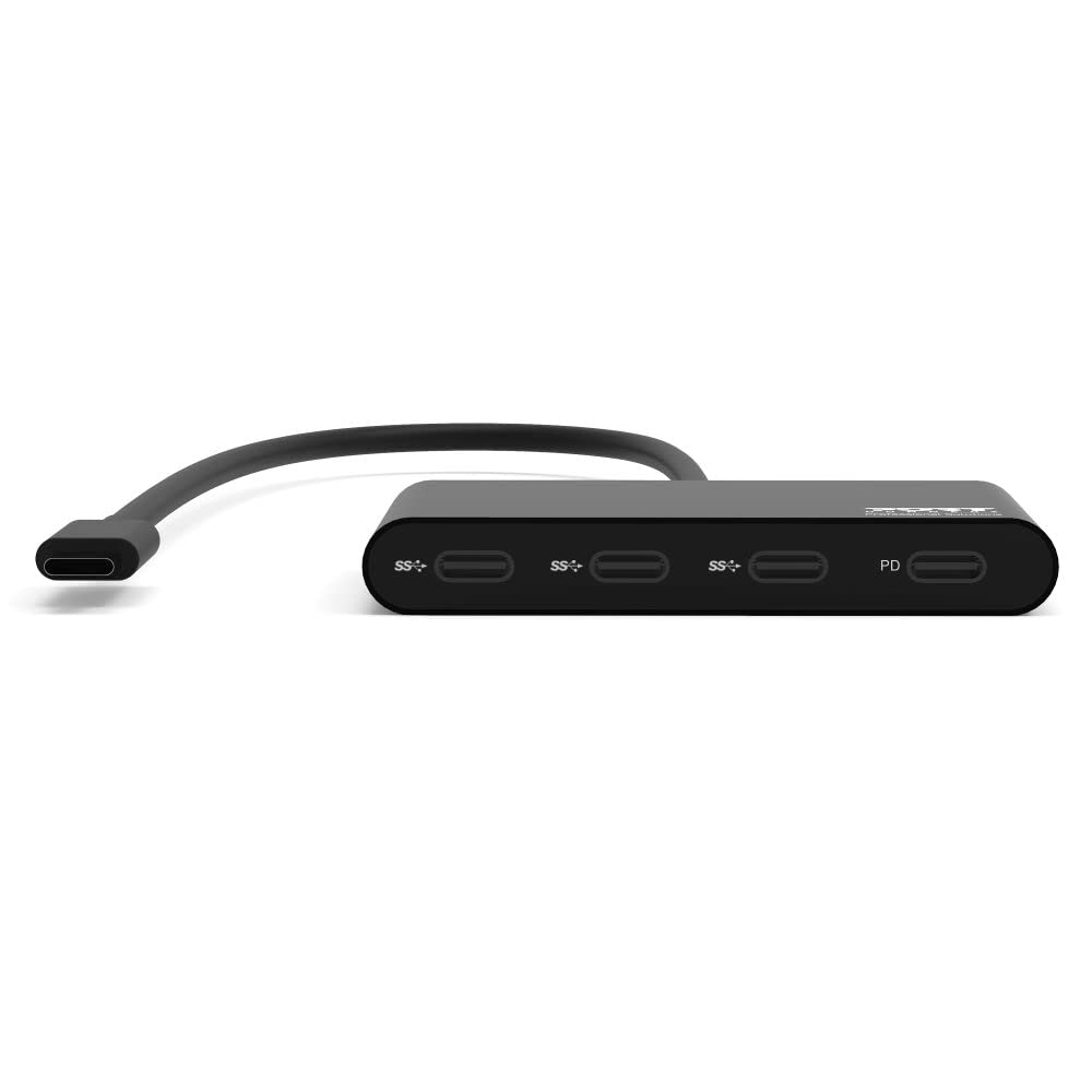 Port Connect USB Type C Hub - 3xUSB-C 3.1 GEN1 + 1x Charging Port - Speed 5Gb/s PD 100W