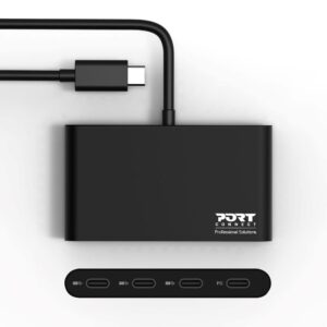 Port Connect USB Type C Hub - 3xUSB-C 3.1 GEN1 + 1x Charging Port - Speed 5Gb/s PD 100W