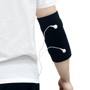 Pelvifine Electrodes with Silver Conductive Elbow Pad Silver Fiber Electrode Elbow Brace Compatible with TENS/EMS Machine(Please wet The conductive Silver cloth before use)