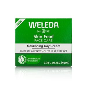 Weleda Skin Food Face Care Nourishing Day Cream, 1.3 Fluid Ounce, Plant Rich Moisturizer with Olive Leaf Extract, Squalane and Chamomile