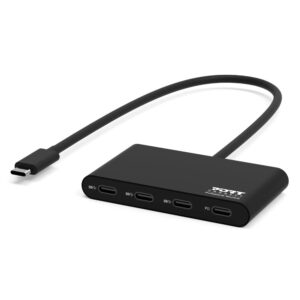 Port Connect USB Type C Hub - 3xUSB-C 3.1 GEN1 + 1x Charging Port - Speed 5Gb/s PD 100W