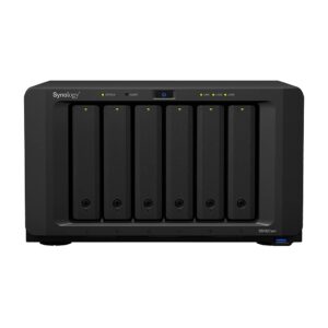 synology diskstation ds1621xs+ nas server with xeon 2.2ghz cpu, 32gb memory, 60tb hdd storage, 1tb m.2 nvme ssd, 1 x 10gbe lan port, dsm operating system