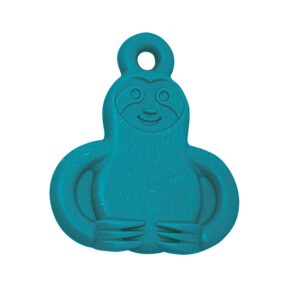 talktools sensory chew necklace - teething and biting chewelry for kids & adults with adhd, autism - anxiety relief chewing pendant - safe and durable chew necklace (blue, sloth)