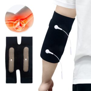 Pelvifine Electrodes with Silver Conductive Elbow Pad Silver Fiber Electrode Elbow Brace Compatible with TENS/EMS Machine(Please wet The conductive Silver cloth before use)