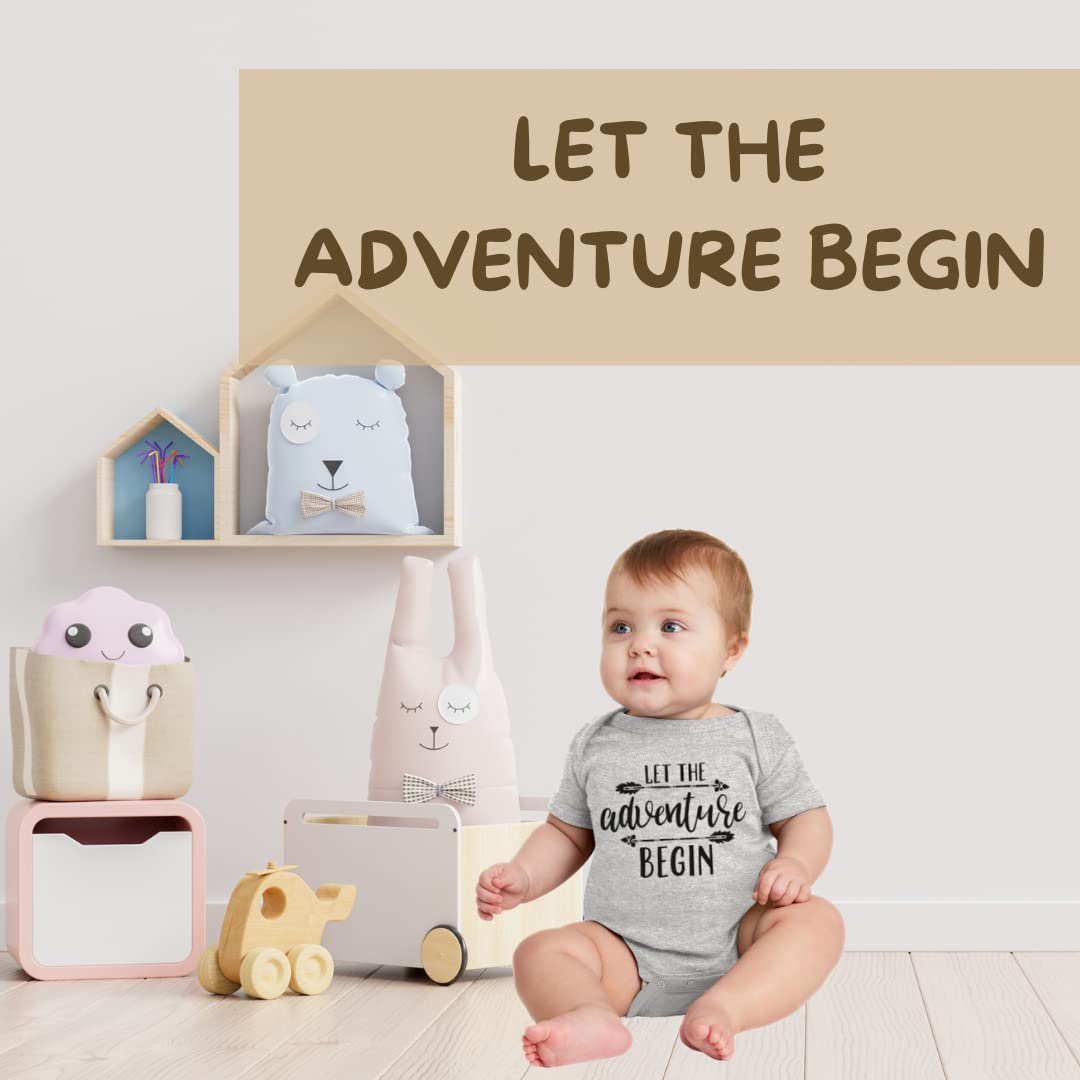 Pregnancy Gift Est 2023 - New Mom and Dad Est 2023 11 oz Mug Set with "Let The Adventure Begin" Romper (0-3 Months) - Top Mom and Dad Gift Set for New and Expecting Parents to Be - Baby Shower