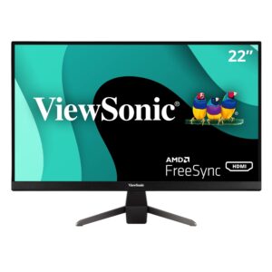 viewsonic vx2267-mhd 22" 1080p gaming monitor w/ 100hz, 1ms, freesync, hdmi, vga, and dp (renewed)