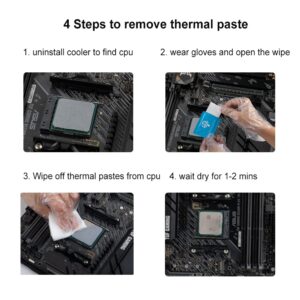 OwlTree Thermal Paste Remover Kits for CPU, GPU, Heatsink etc (20 Pieces Wipes)