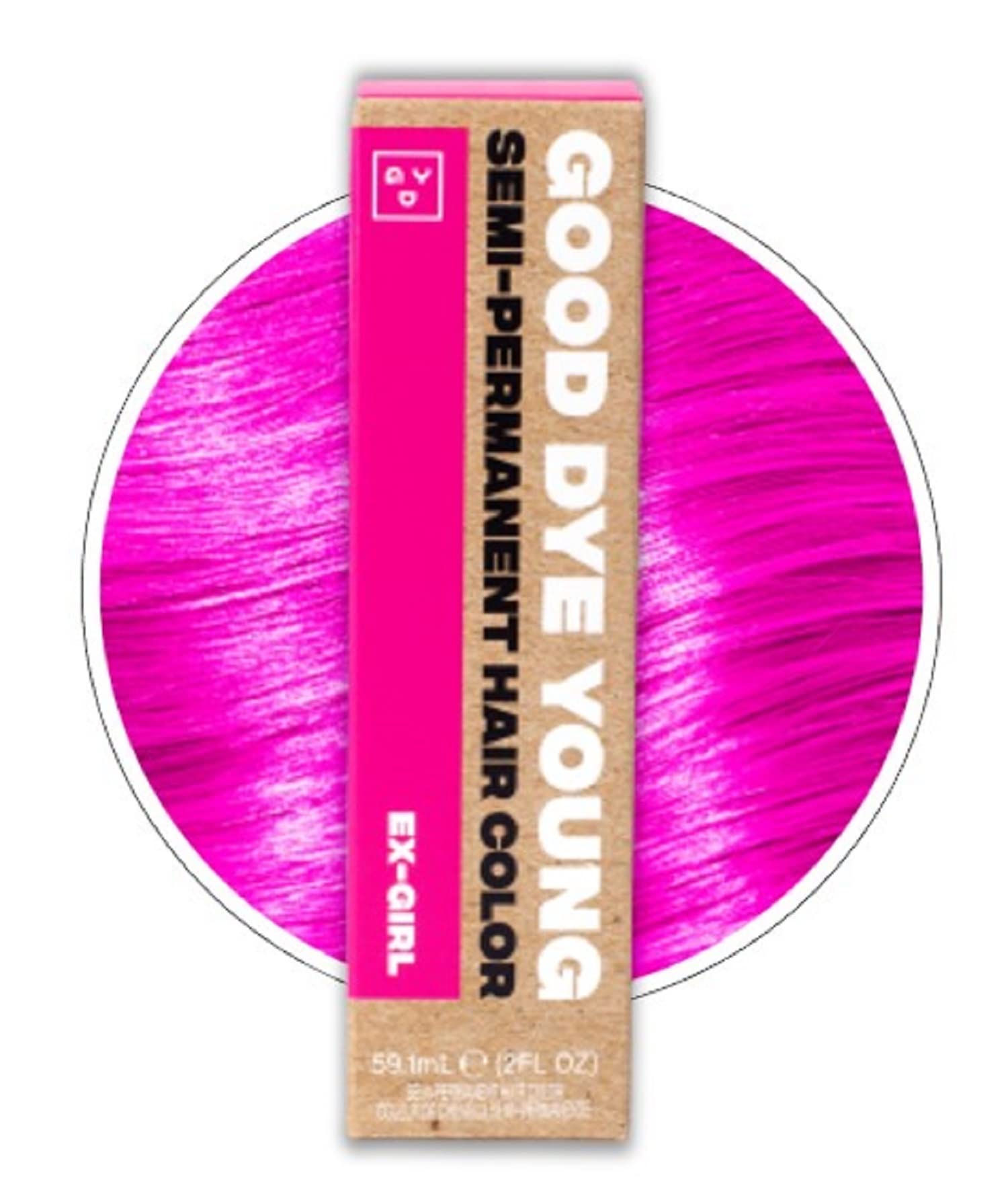 Good Dye Young Streaks and Strands Semi Permanent Hair Dye (Ex-Girl Pink) – UV Protective Temporary Hair Color Lasts 15-24+ Washes – Conditioning Pink Hair Dye – PPD free Hair Dye-Cruelty-Free & Vegan