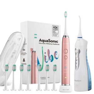 Aquasonic Vibe Series Ultra Whitening Toothbrush Aqua Flosser