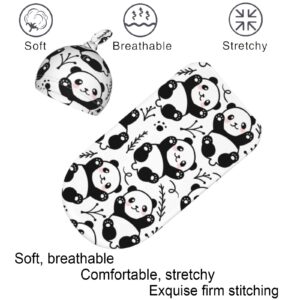 Jarverce Swaddling Blanket for Baby, Soft Sleeping Bag, Sack for Newborn Boys Girls, Unisex Baby Stuff, Panda