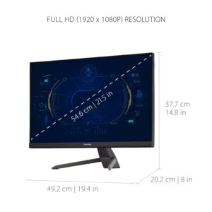 ViewSonic VX2267-MHD 22" 1080p Gaming Monitor w/ 100Hz, 1ms, FreeSync, HDMI, VGA, and DP (Renewed)