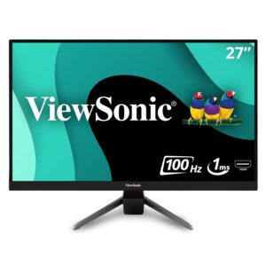 viewsonic vx2767-mhd 27" 1080p gaming monitor w/ 100hz, 1ms, freesync, eye care, hdmi, vga, dp (renewed)