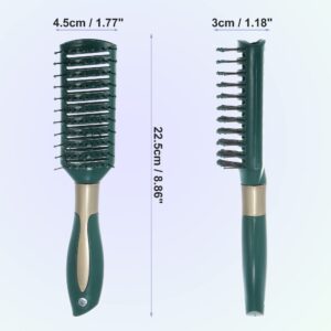 VOCOSTE Vent Hair Brush, Detangling Brush for Women and Men, Wet Hair Brush with Ball Tipped Bristles for All Hair Types, Green