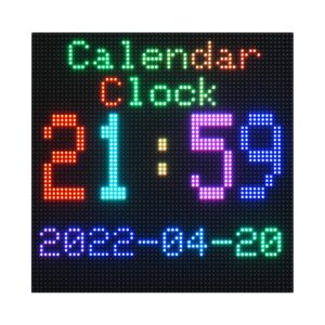 waveshare 64×64 Pixels RGB Full-Color LED Matrix Panel Display 3mm Pitch LED Module Compatible with Arduino,4096 Individual RGB LEDs,Adjustable Brightness