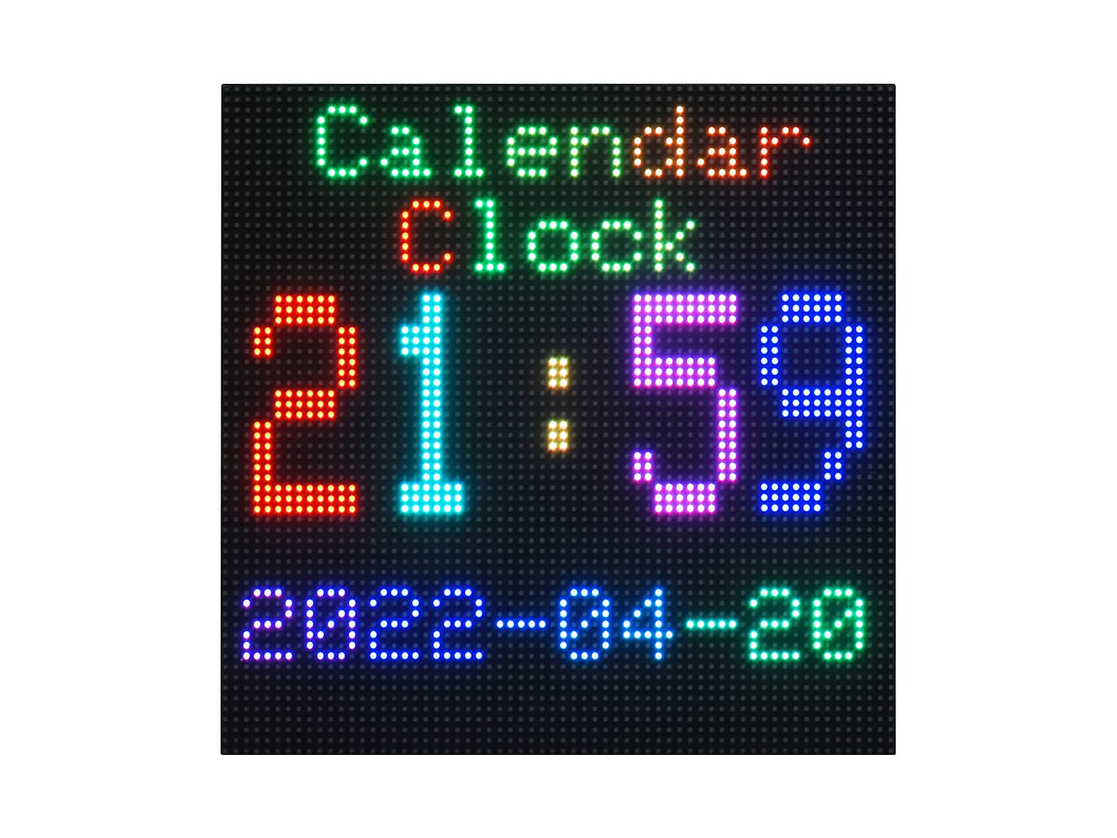 waveshare 64×64 Pixels RGB Full-Color LED Matrix Panel Display 3mm Pitch LED Module Compatible with Arduino,4096 Individual RGB LEDs,Adjustable Brightness