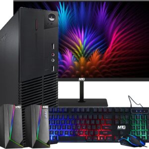 Lenovo ThinkCentre Computer Desktop PC, Intel Core i5 4th Gen, 16GB RAM, 2TB HDD, MTG New 22 inch LED Monitor, RGB Speaker and Keyboard Mouse, WiFi, Windows 10 Pro (Renewed)