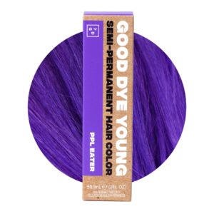 good dye young streaks and strands semi permanent purple hair color (ppl eater) - uv protective temporary conditioning dye for 15-24+ washes - vegan & cruelty-free