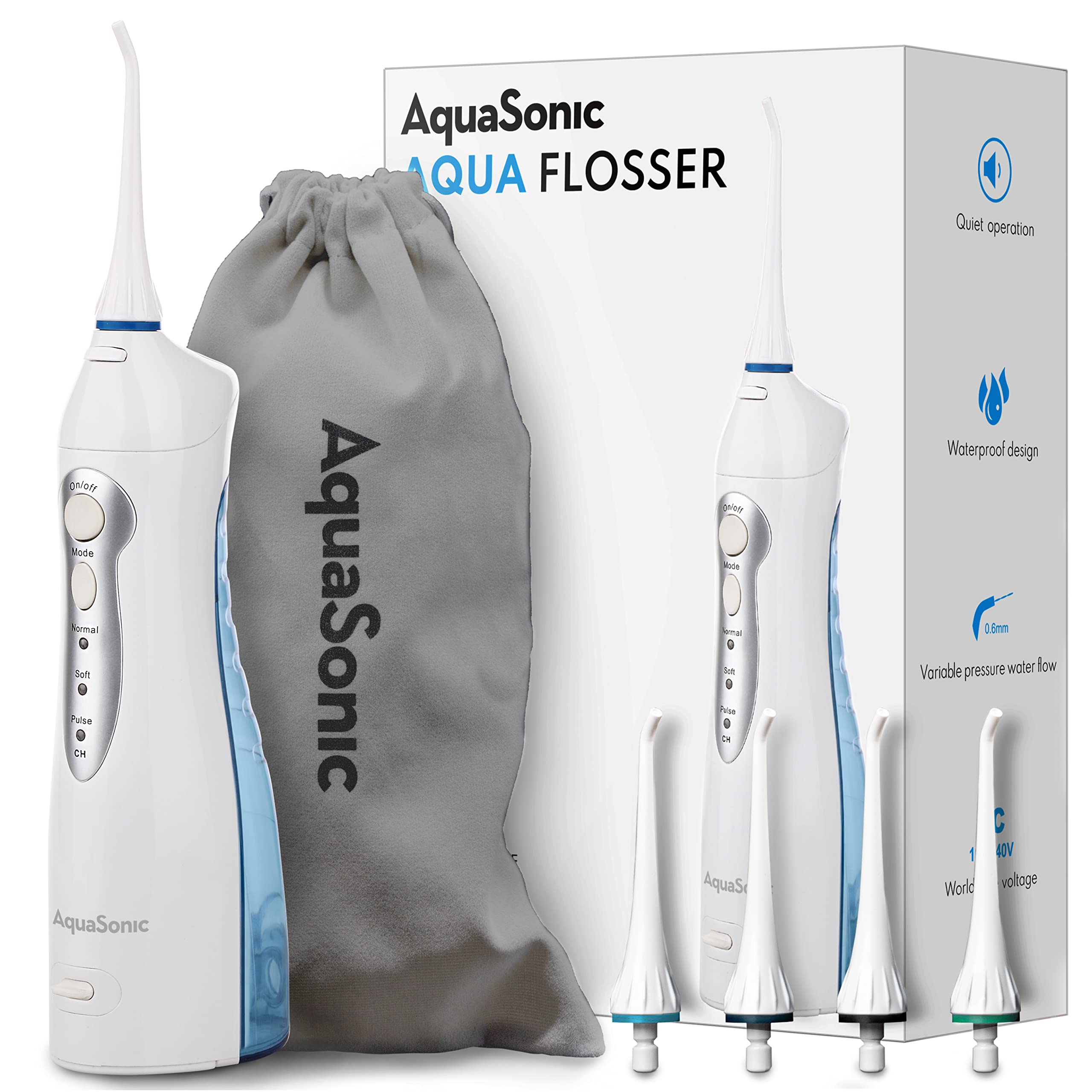 Aquasonic Vibe Series Ultra Whitening Toothbrush Aqua Flosser